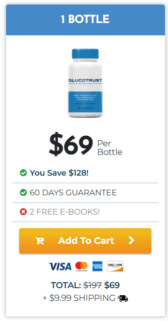 GlucoTrust 1 Bottle Pricing